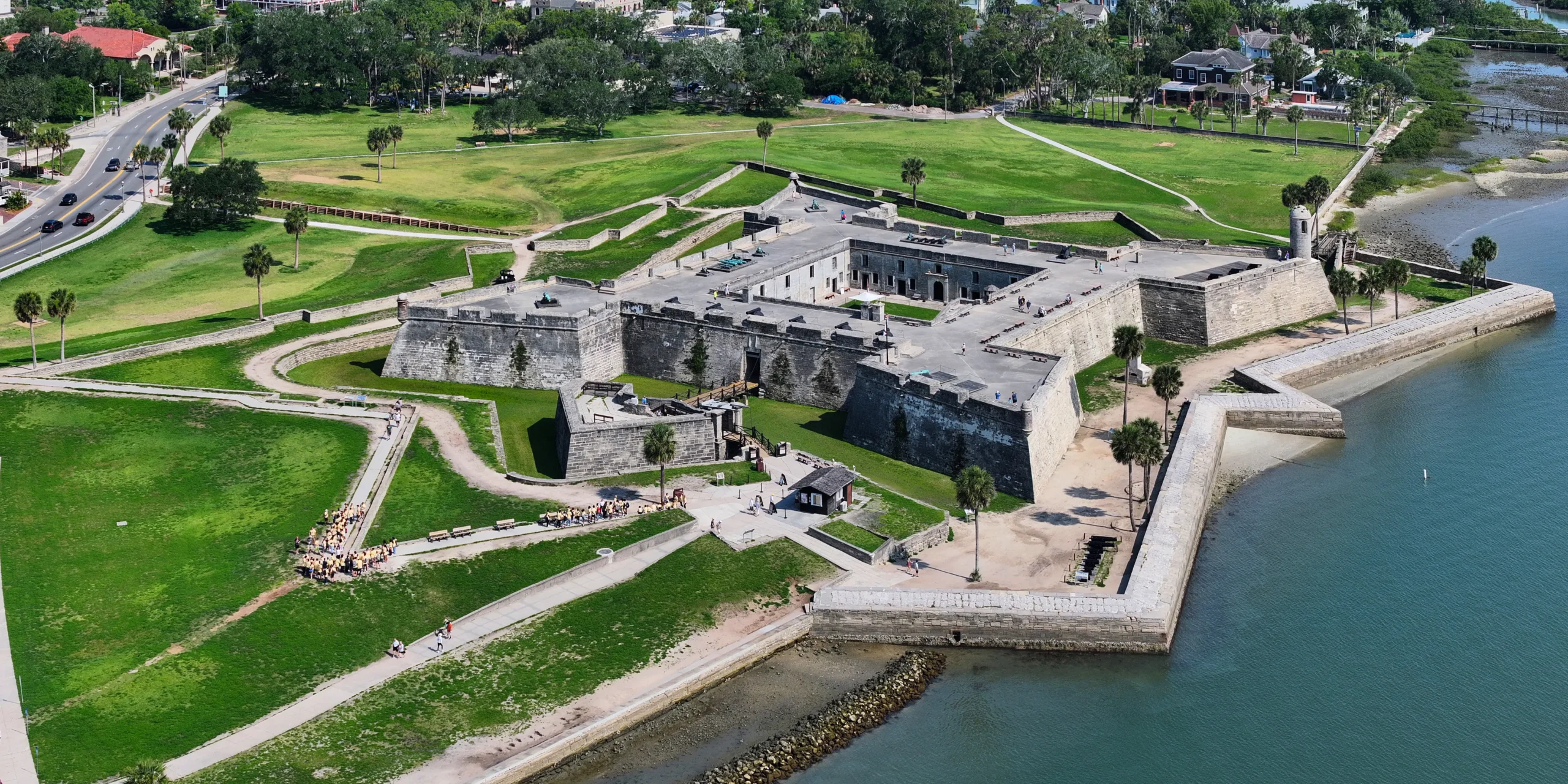 Aerial view of the Castillo de San Marcos in St. Augustine, FL — Stair Masters Moving service area